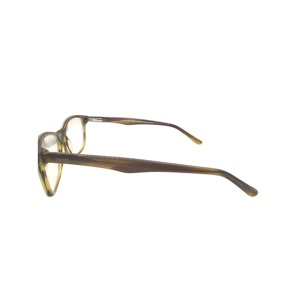 Swiss Eyeglasses Frames Yellow Marble Brown‎ Designer 55-17-140
